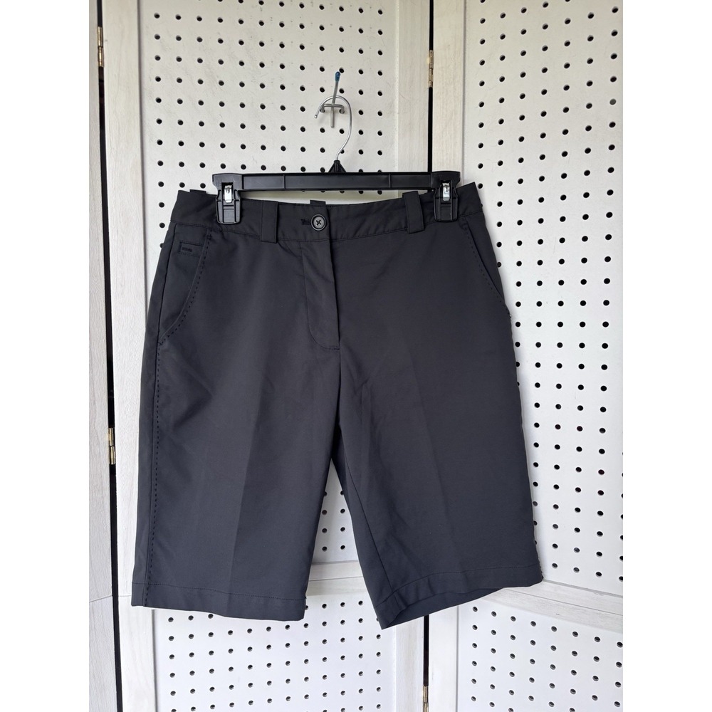 Nike Golf Tour Performance Women's 4 Black Bermuda Shorts 10.5" Inseam Athletic